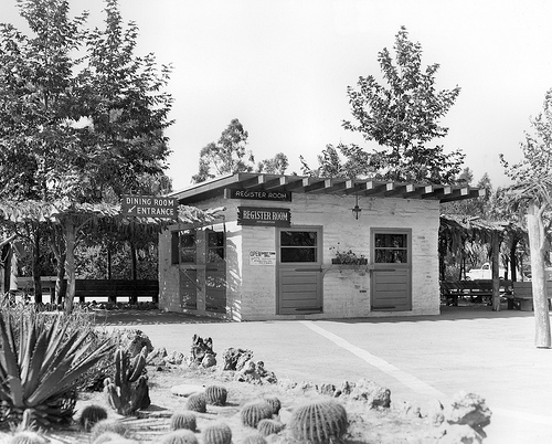 Photo courtesy of Orange County Archives - Register Room, Knott's Berry Farm, 1940s